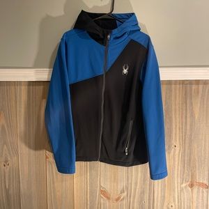 Men’s Blue/Black Spyder Full-Zip Hoodie Size Small